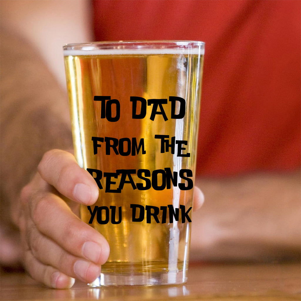 Personalized Beer Glass for Dad Custom Name Gift Idea Beer Glass GradoCreations