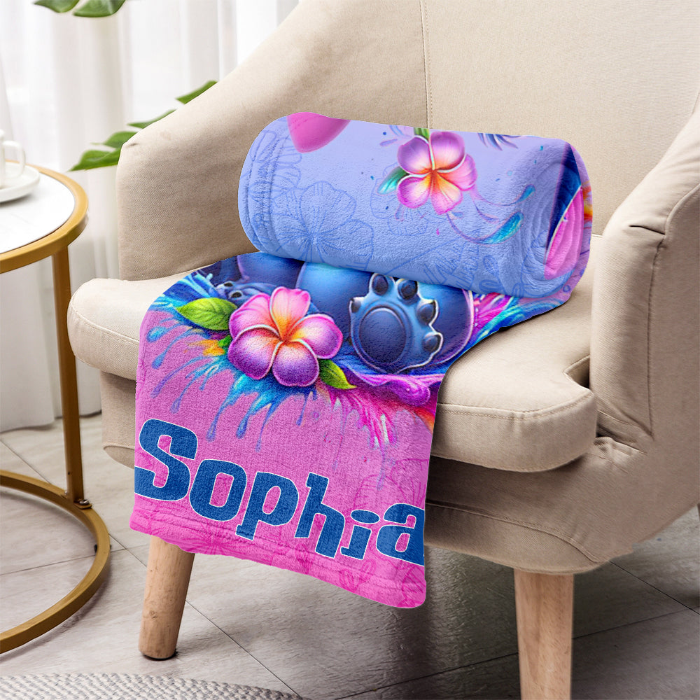 Personalized Ohana Blanket Custom Name Gift for Kids Blanket GradoCreations