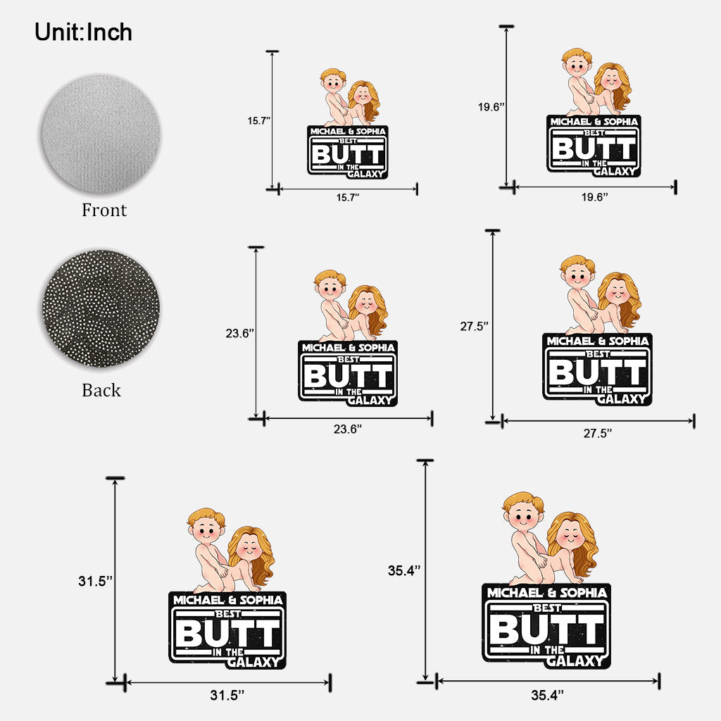 Personalized Best Butt In The Galaxy Shaped Doormat Gift Shaped Doormat GradoCreations