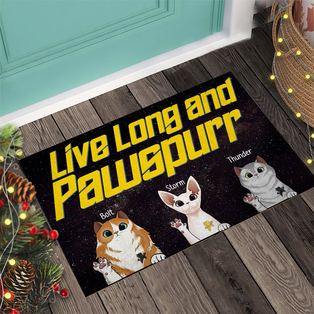 Personalized Star Trek Cat Doormat Custom Name Gift for Pet Lovers Doormat GradoCreations
