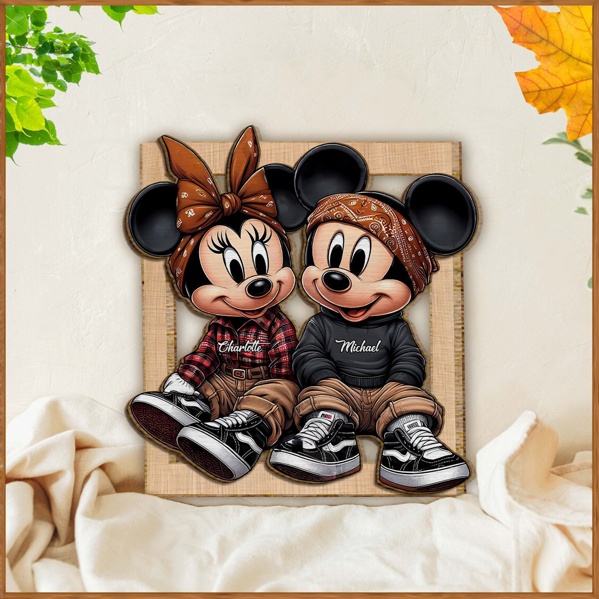 Personalized 2-Layered Wood Sign Custom Name Couples Gift 2 Layered Wood Sign GradoCreations