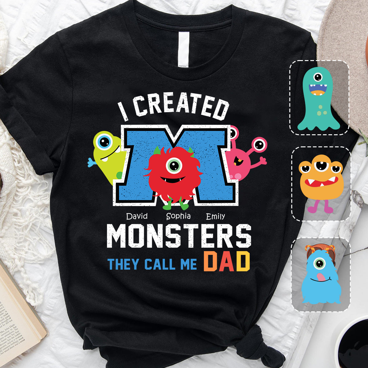 Personalized Father's Day T-shirt with Custom Names | Unique Dad Gift T-shirt & Hoodie GradoCreations