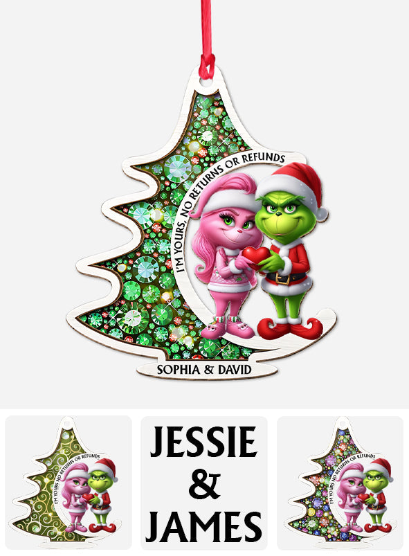 Personalized Grinch Christmas Tree Ornament Custom Gift Ornament GradoCreations