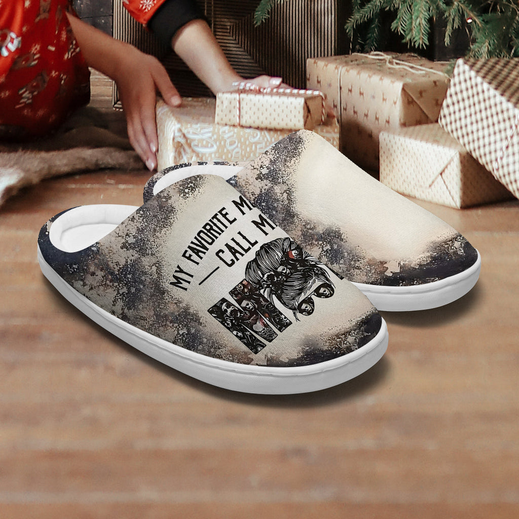 Personalized Mother Slippers My Favorite Monsters Call Me Mom Gift Slippers GradoCreations