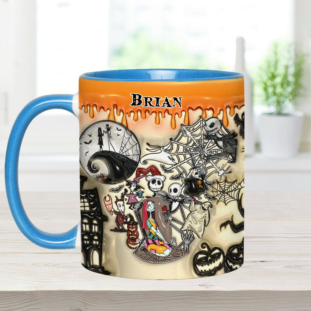 Personalized Halloween Accent Mug Custom Name Gift Idea Accent Mug GradoCreations