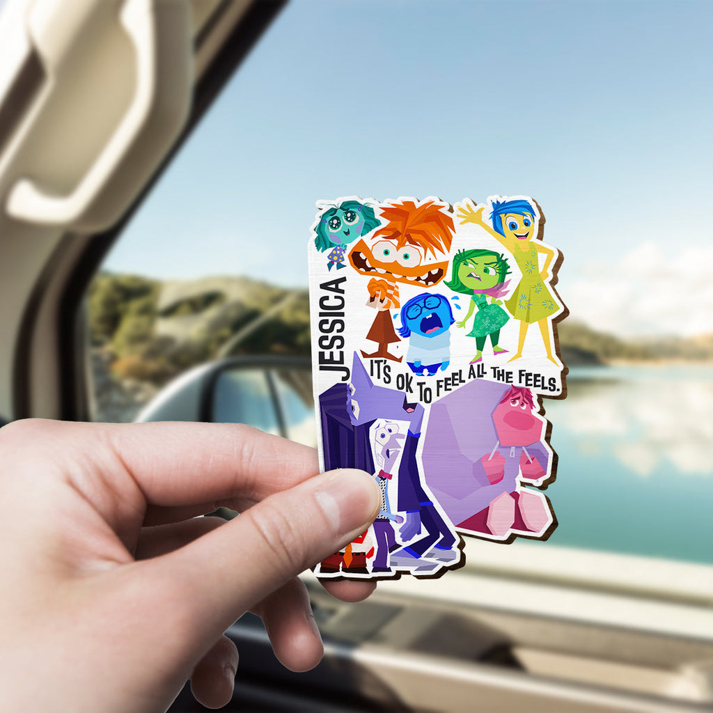 Personalized Car Visor Clip It's Ok To Feel All The Feels Gift Shaped Car Visor Clip GradoCreations