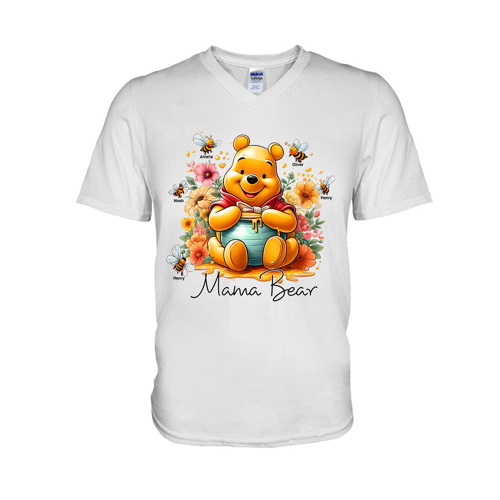 Personalized Mama Bear T-Shirt & Hoodie with Floral Design for Mom T-shirt & Hoodie GradoCreations