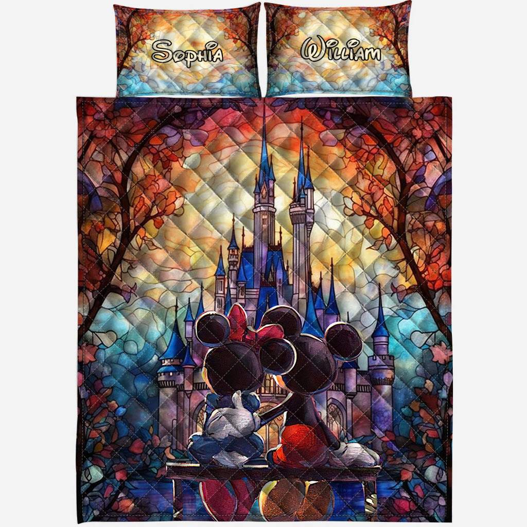 Personalized Mouse Quilt Set Custom Names Unique Gift Quilt Set GradoCreations