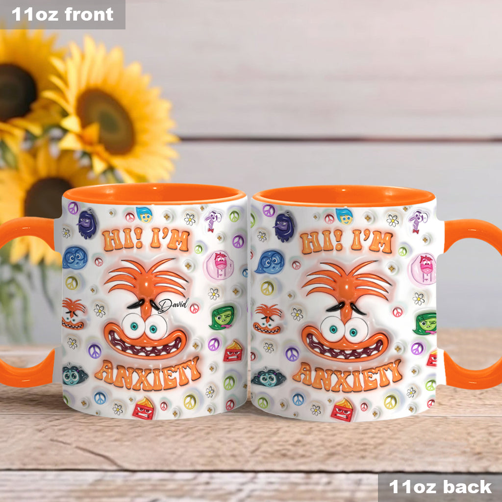 Personalized Two-Tone Accent Mug Custom Name Gift for Birthday Accent Mug GradoCreations
