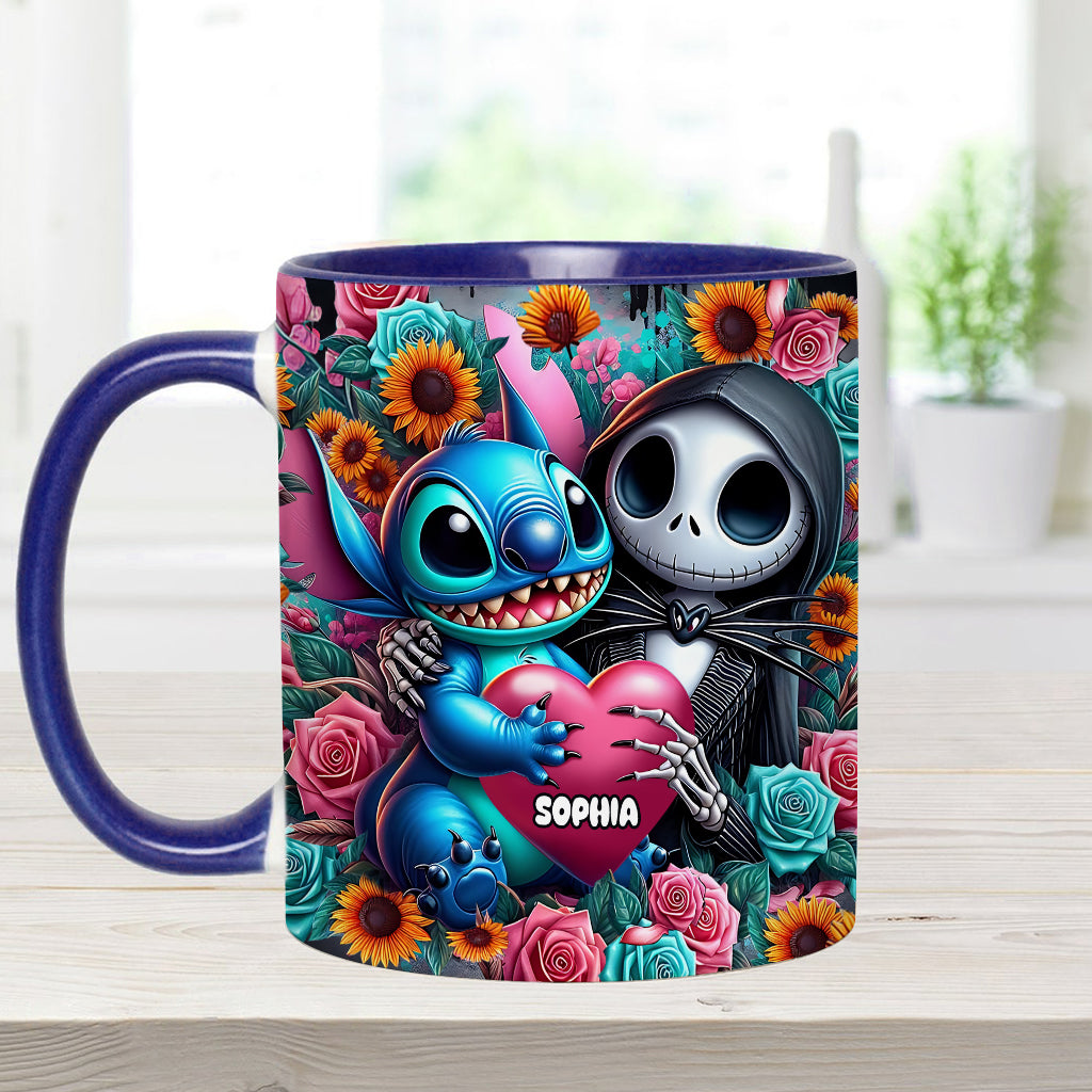 Personalized Nightmare Accent Mug Custom Name Gift for Halloween Accent Mug GradoCreations