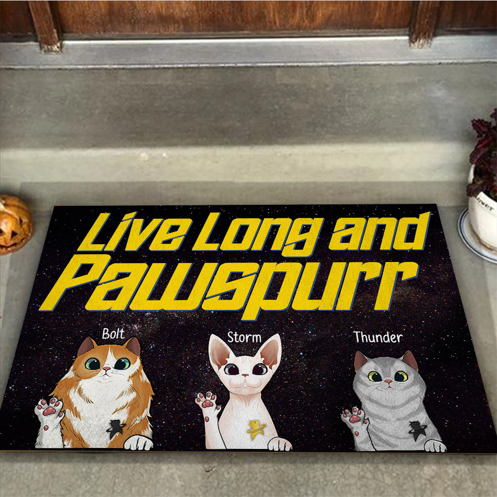 Personalized Star Trek Cat Doormat Custom Name Gift for Pet Lovers Doormat GradoCreations