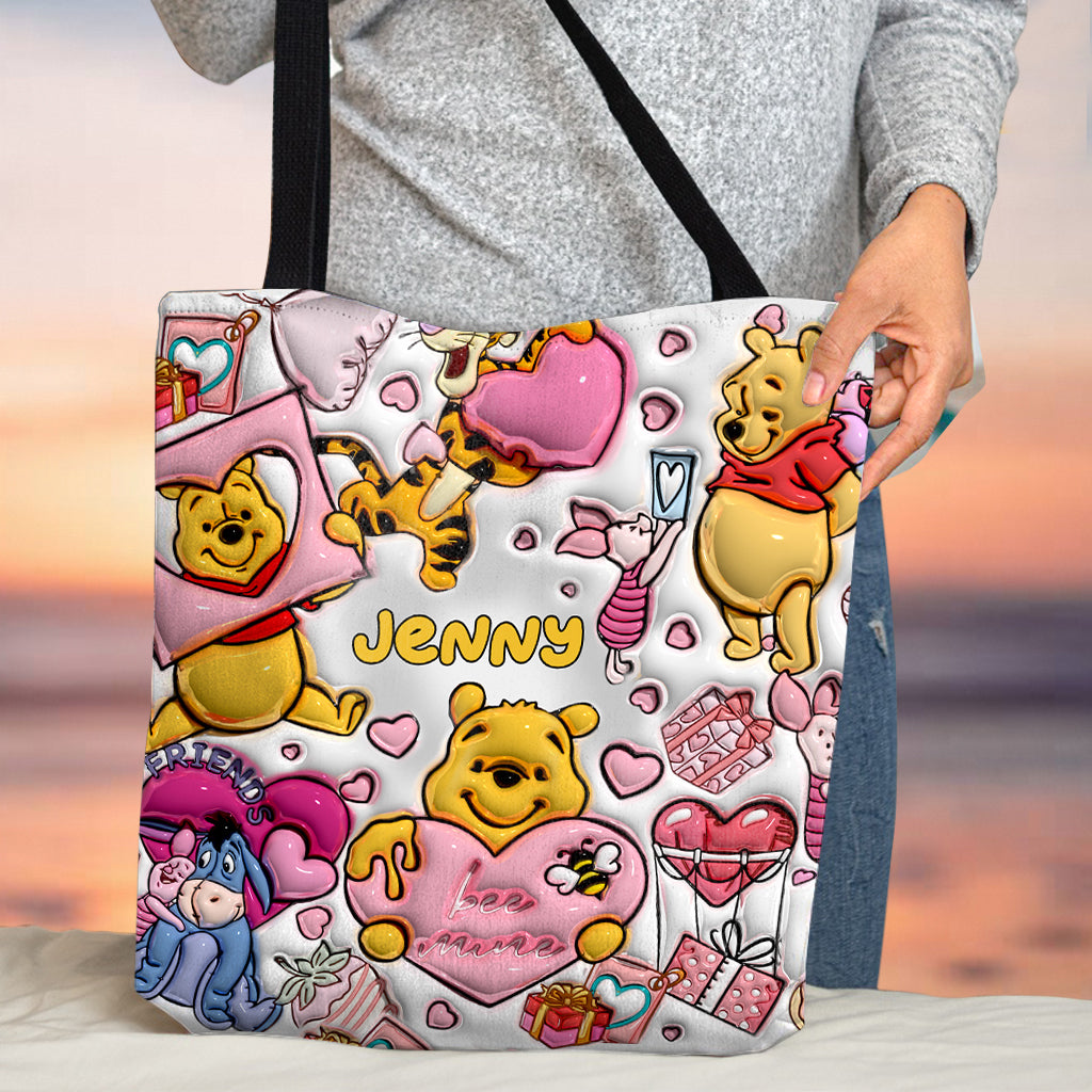 Personalized Winnie the Pooh Tote Bag Custom Name Gift Tote Bag GradoCreations