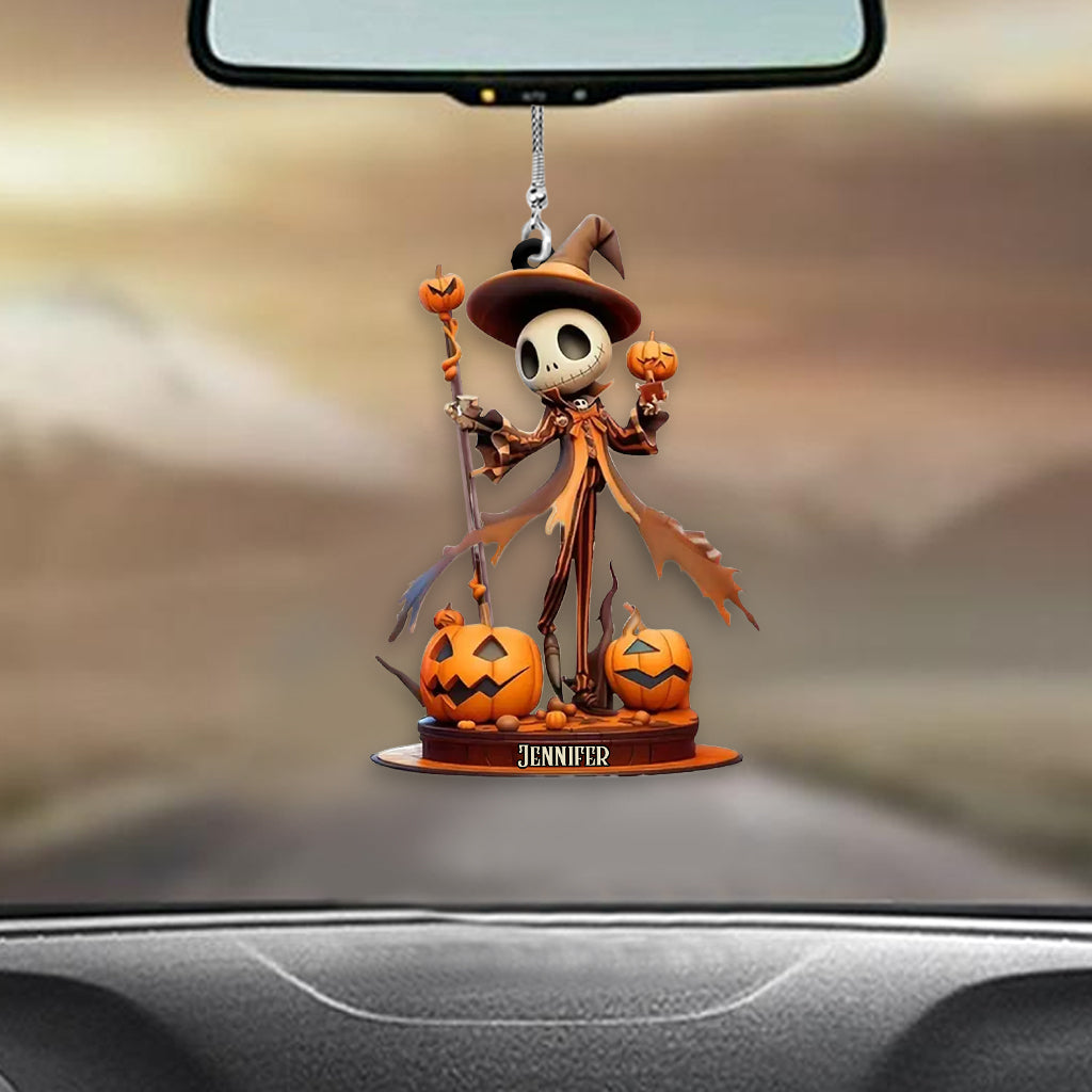 Personalized Halloween Car Ornament Custom Name Acrylic Gift Car Ornament GradoCreations