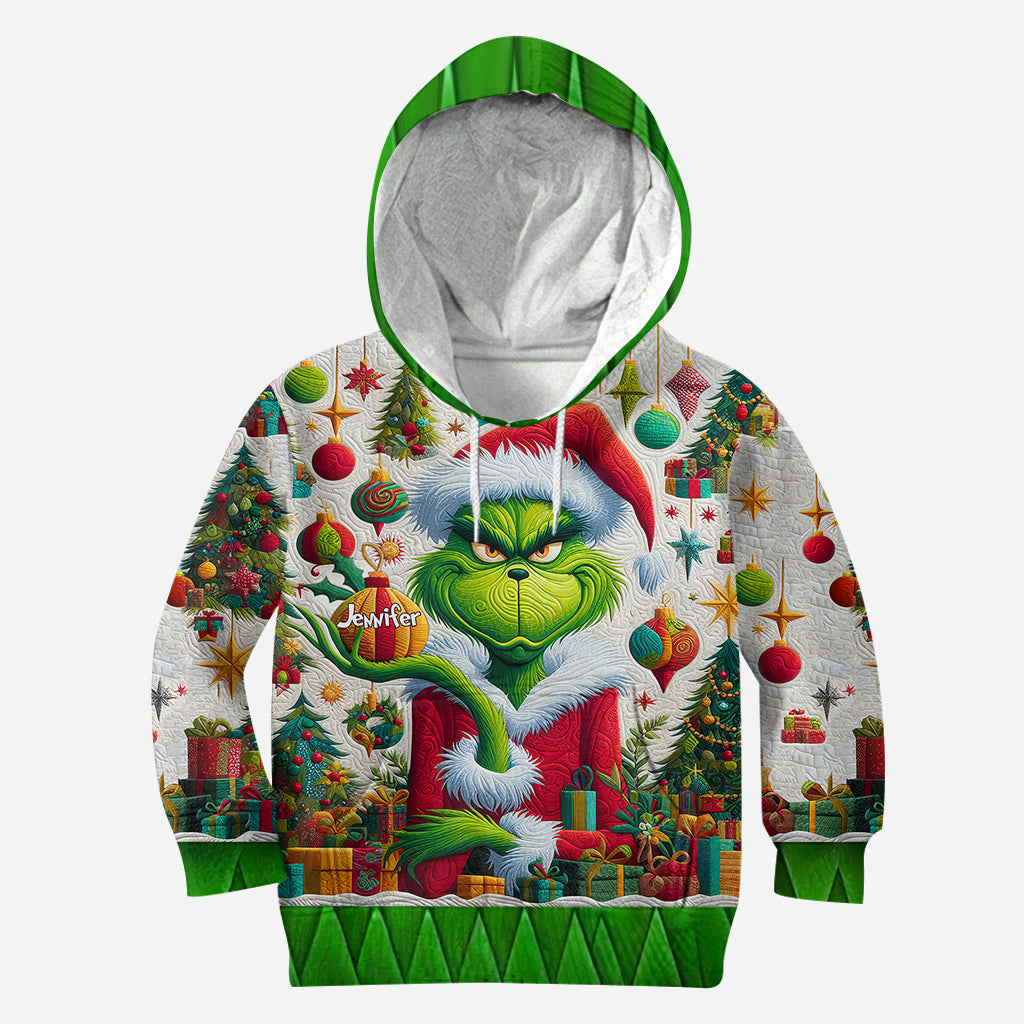 Personalized Grinchmas Hoodie and Leggings Set Custom Name Christmas Gift Hoodie & Leggings GradoCreations