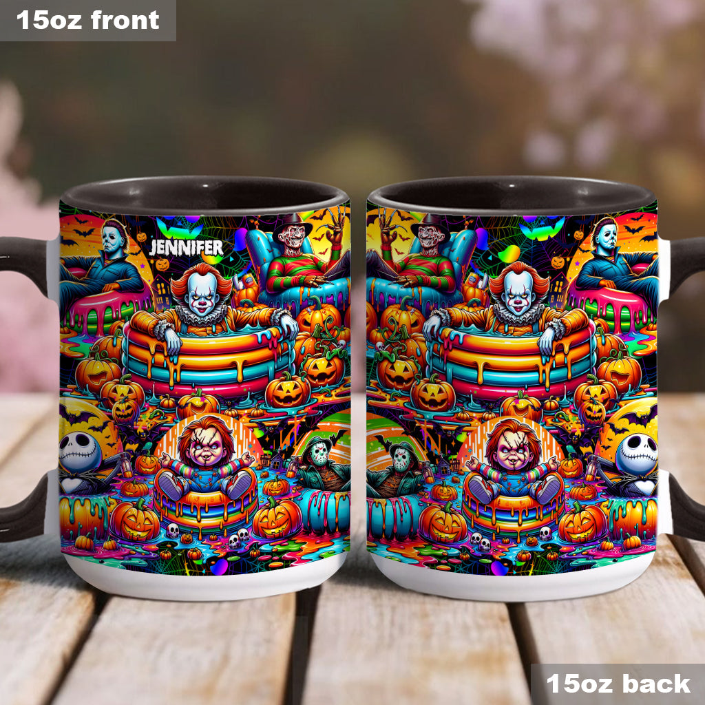 Personalized Halloween Accent Mug Custom Name Unique Gift Accent Mug GradoCreations