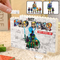 Personalized Best Dad Ever Building Brick Block Gift for Father's Day One-sided Rectangle Building Brick Blocks GradoCreations