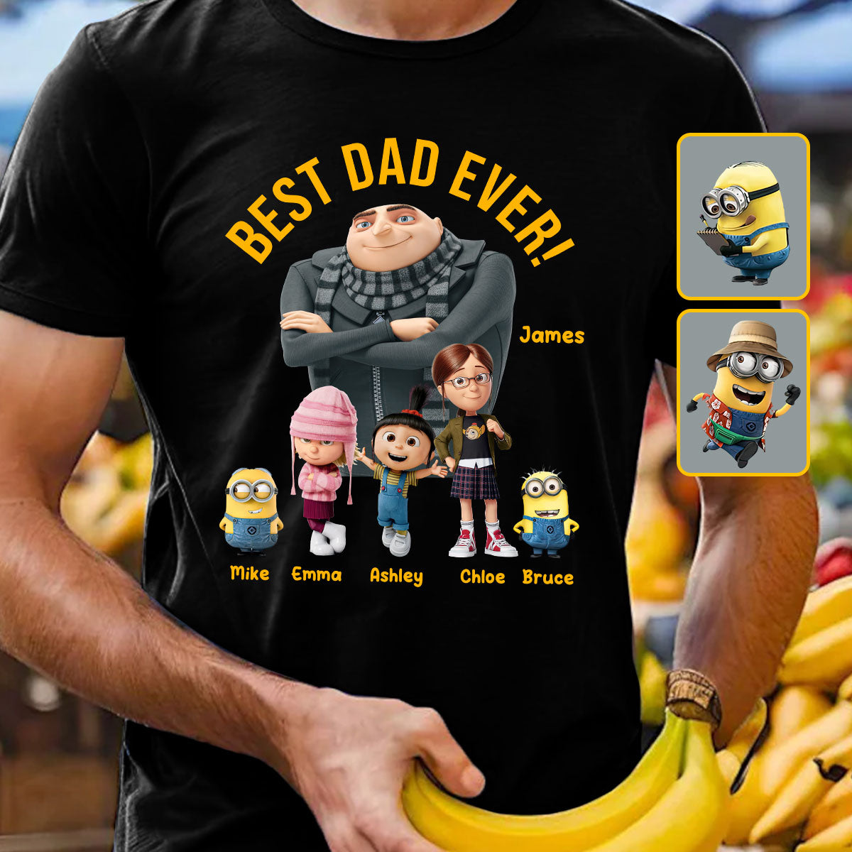 Personalized Best Dad Ever T-shirt & Hoodie Gift for Father's Day T-shirt & Hoodie GradoCreations