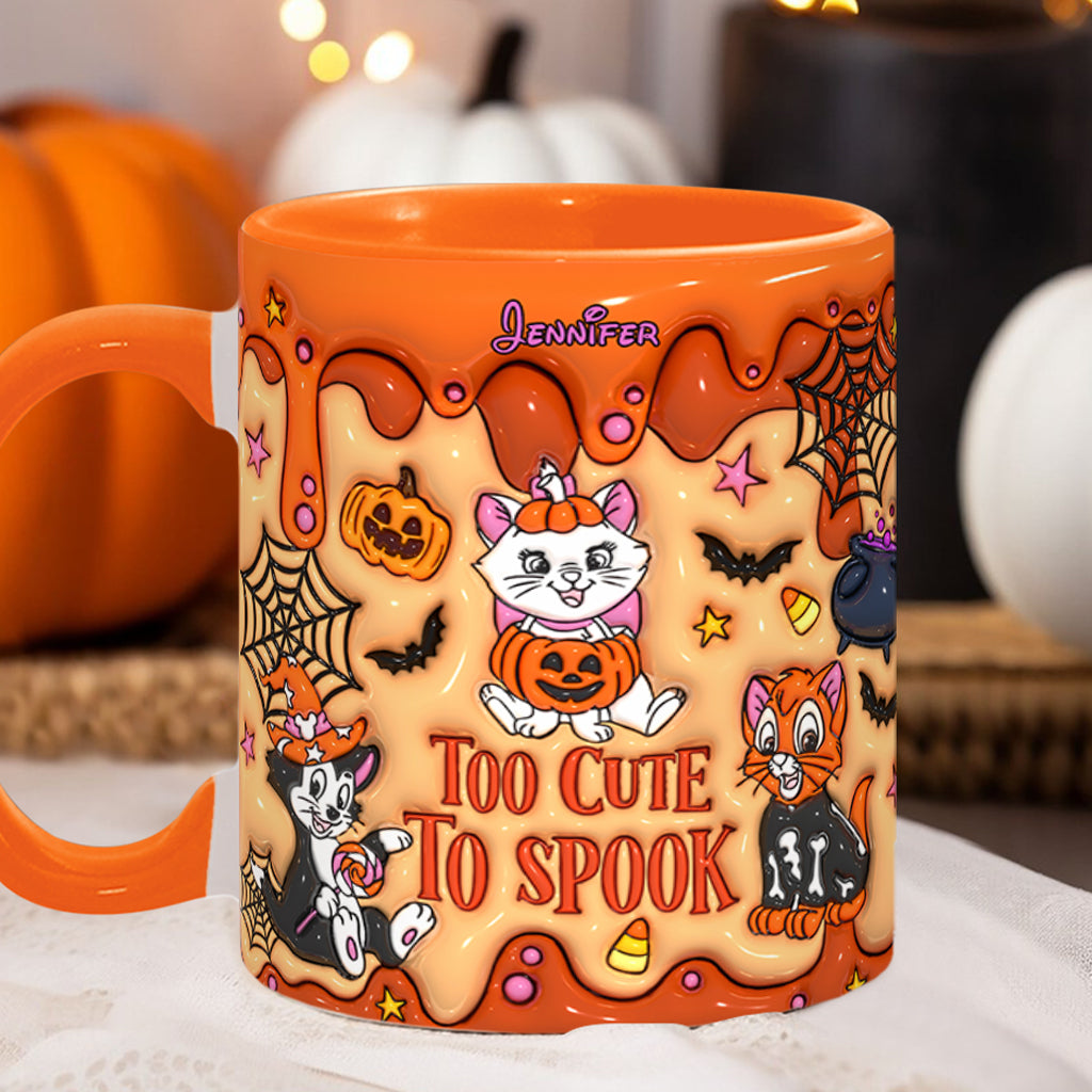 Personalized Halloween Accent Mug Cute Cat Design Gift Accent Mug GradoCreations
