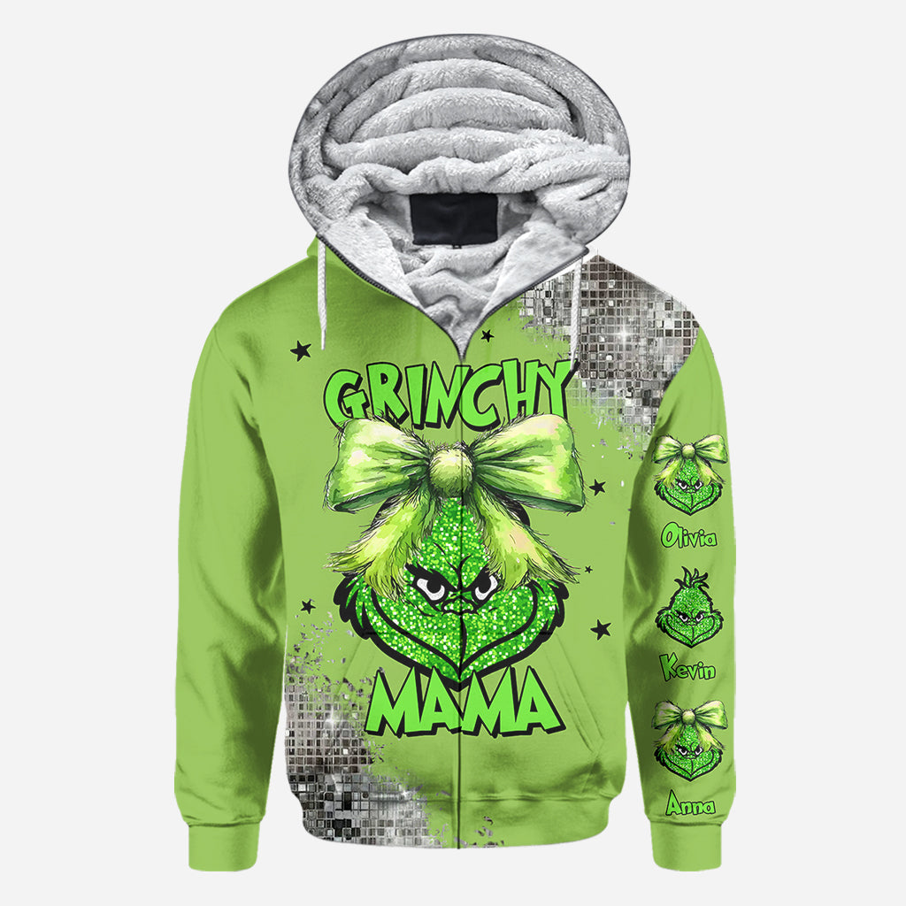 Personalized Grinch All Over Shirt Custom Christmas Gift for Mom All Over Shirt GradoCreations
