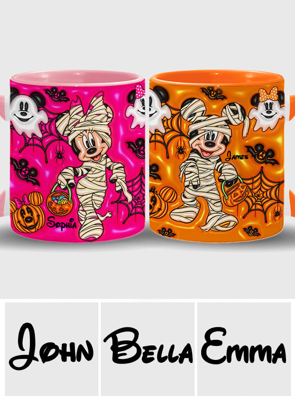 Personalized Halloween Accent Mug for Kids Custom Names Accent Mug GradoCreations