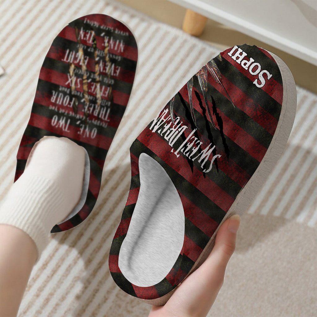 Personalized Sweet Dreams Slippers Custom Name Cozy Gift Slippers GradoCreations