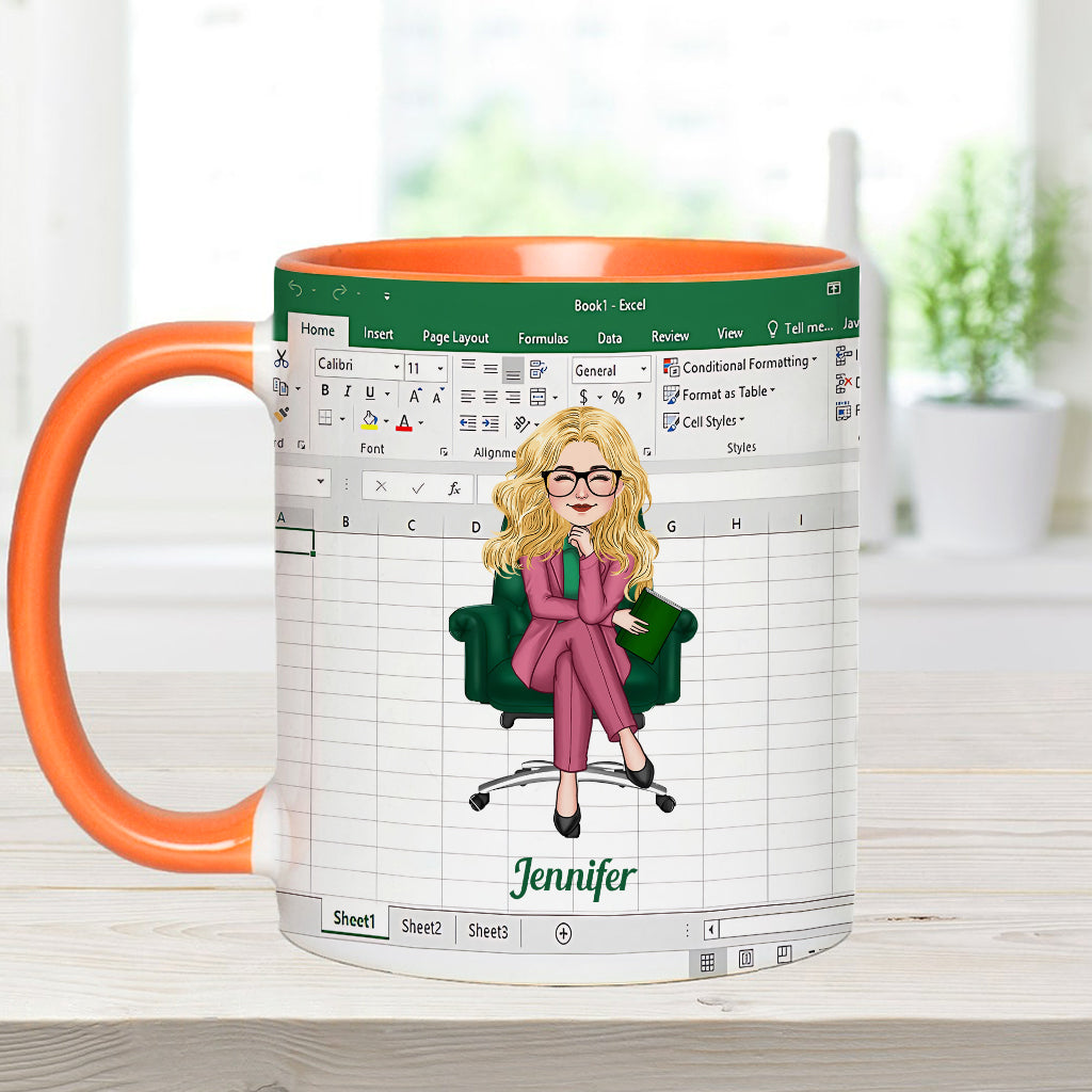 Personalized Accent Mug Custom Colleague Gift with Name Accent Mug GradoCreations