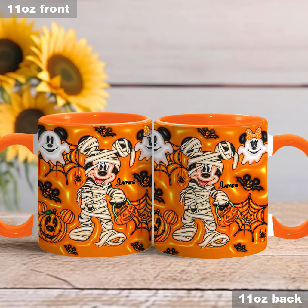 Personalized Halloween Accent Mug for Kids Custom Names Accent Mug GradoCreations