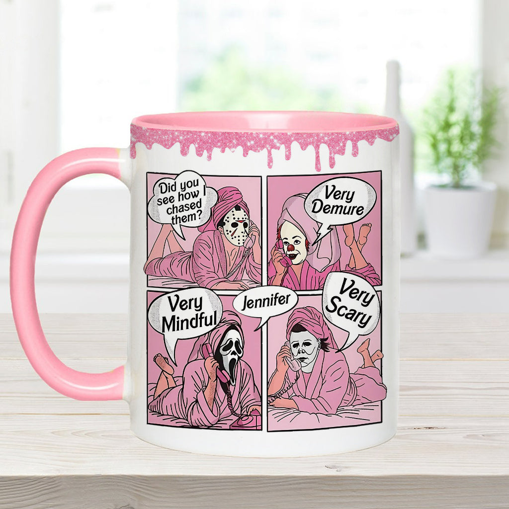 Personalized Spooky Accent Mug Custom Name Unique Gift Accent Mug GradoCreations