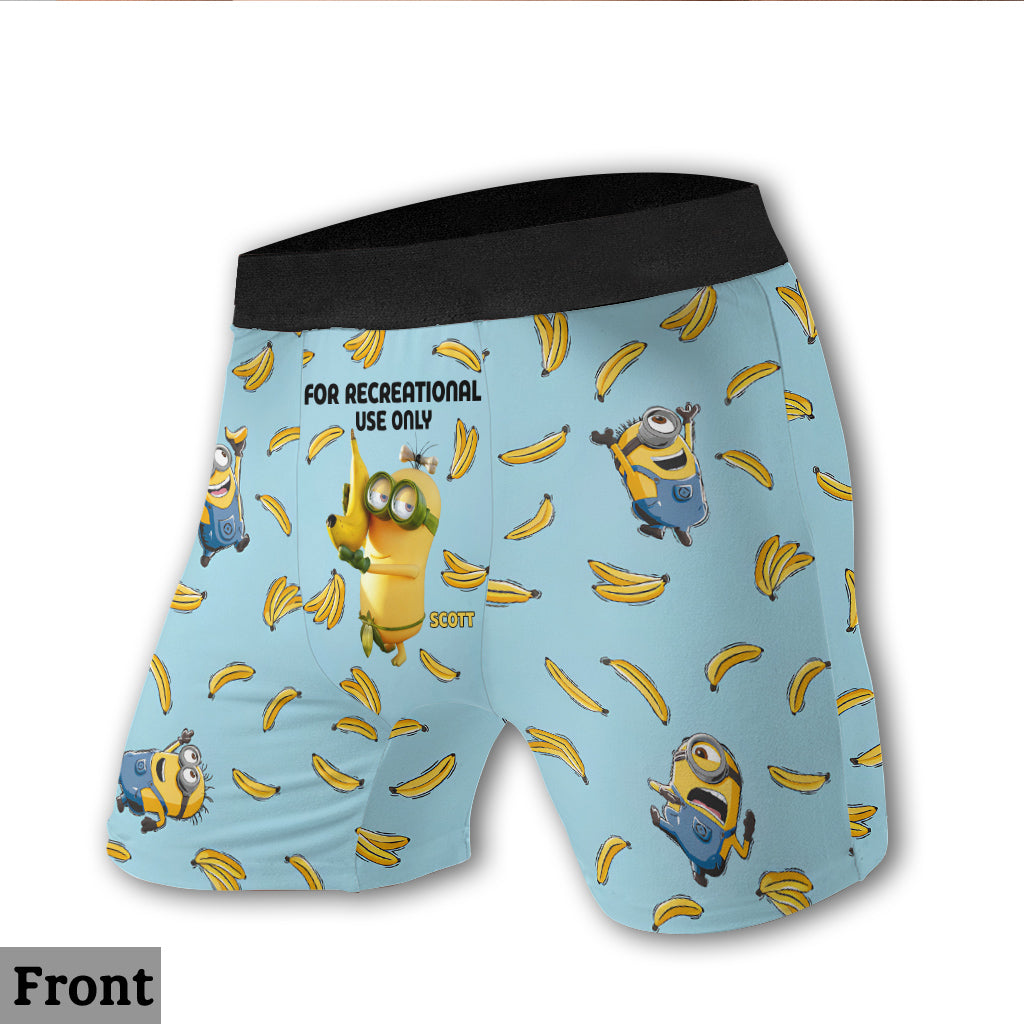 Personalized Men's Boxer Briefs with Fun Minion Design for Recreational Use Men Boxer Briefs GradoCreations