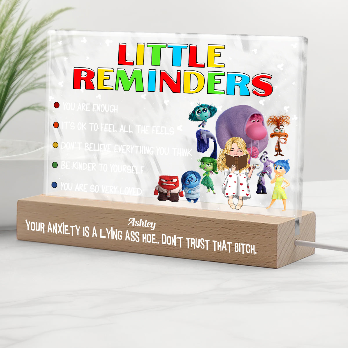 Personalized Acrylic LED Night Light Custom Message Gift Shaped Led Night Light GradoCreations