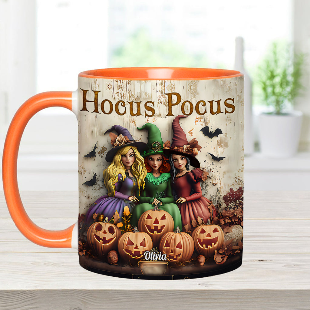 Personalized Hocus Pocus Witches Accent Mug Custom Name Gift Accent Mug GradoCreations