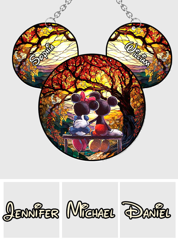 Personalized Mouse Couple Window Hanging Suncatcher Ornament Gift Window Hanging Suncatcher Ornament GradoCreations