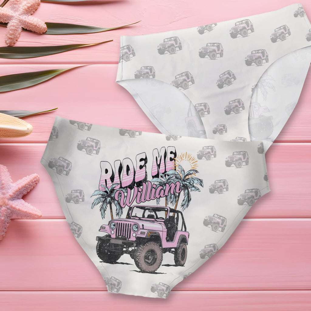 Personalized Women's Briefs with Ride Me Design for Her Women Briefs GradoCreations