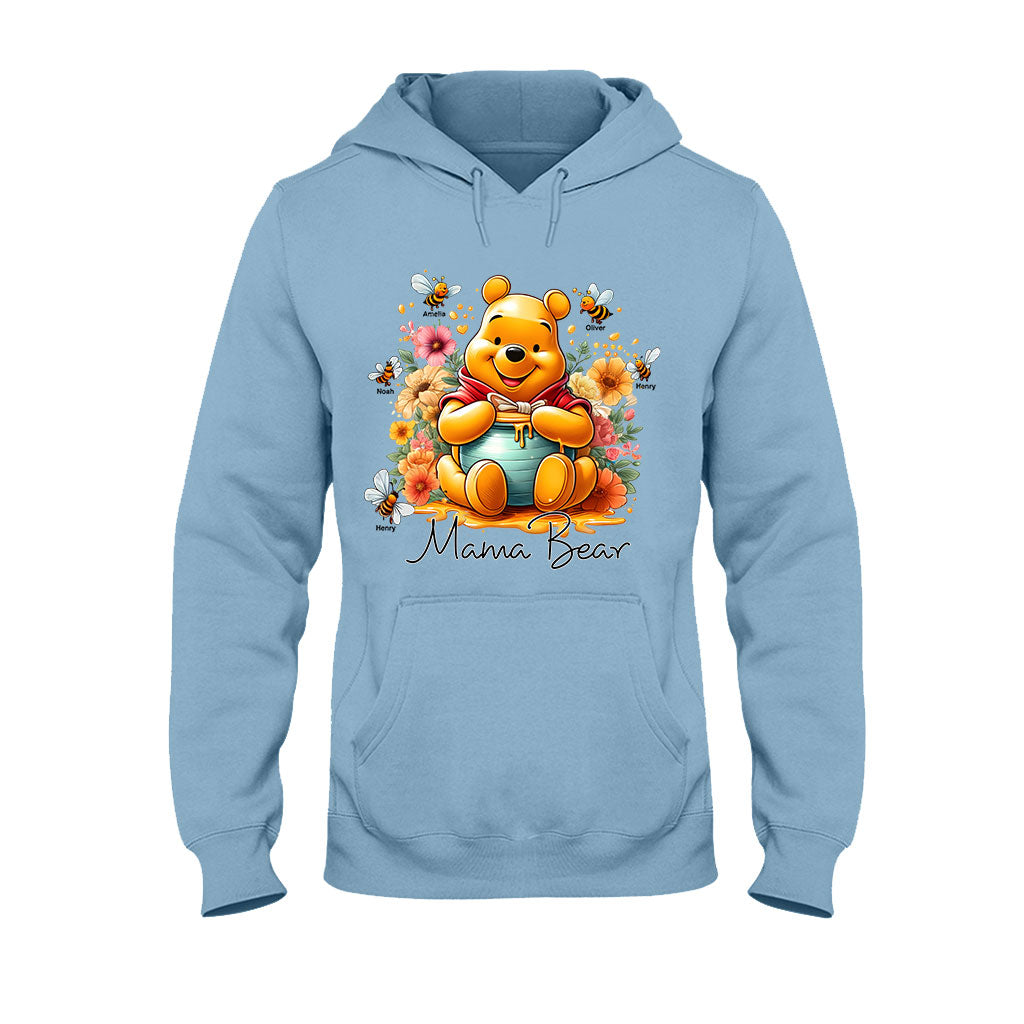 Personalized Mama Bear T-Shirt & Hoodie with Floral Design for Mom T-shirt & Hoodie GradoCreations