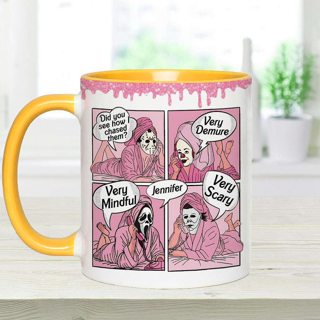 Personalized Spooky Accent Mug Custom Name Unique Gift Accent Mug GradoCreations