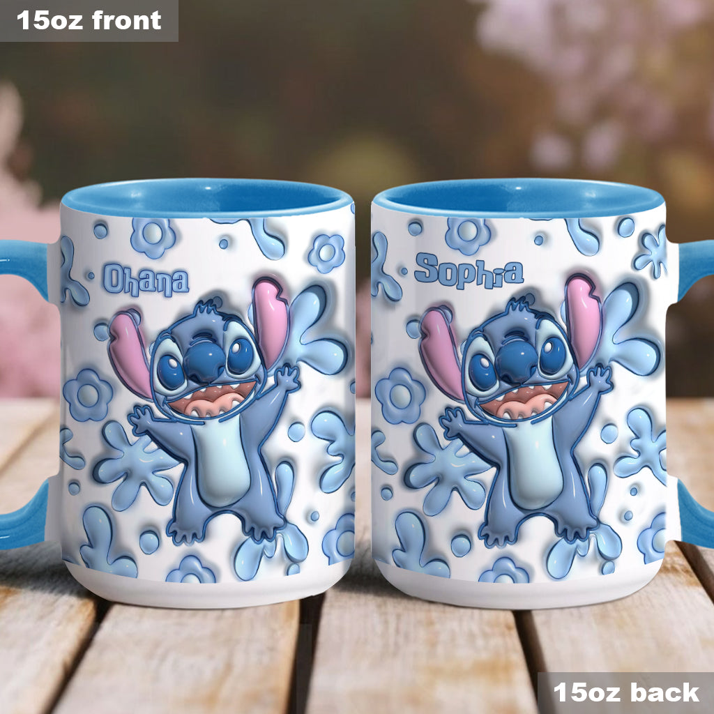 Personalized Ceramic Accent Mug Ohana Design Custom Name Gift Accent Mug GradoCreations