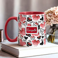 Personalized Mouse Accent Mug Custom Name Gift for Her Accent Mug GradoCreations