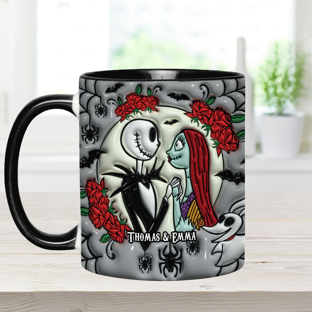 Personalized Nightmare Accent Mug for Couples | Custom Name Gift Accent Mug GradoCreations