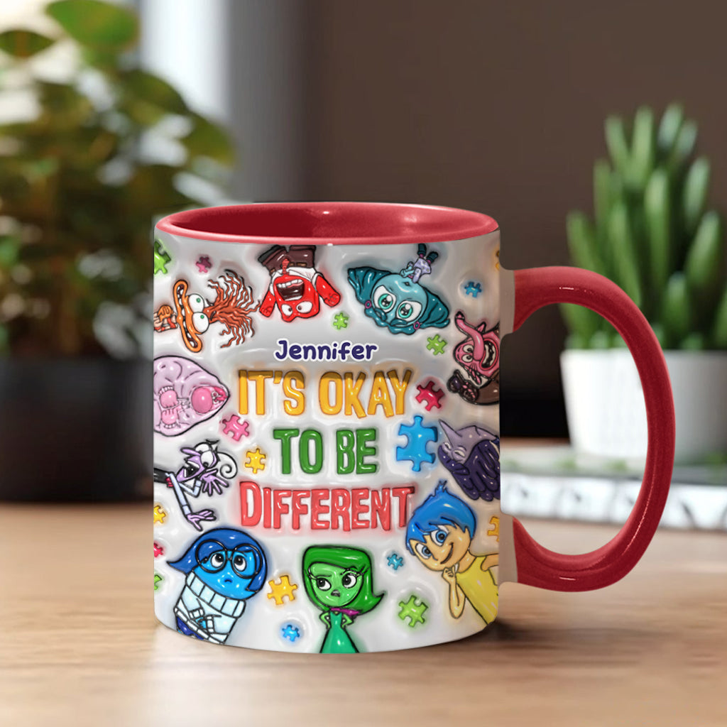 Personalized Autism Awareness Accent Mug Custom Name Gift for Kids Accent Mug GradoCreations