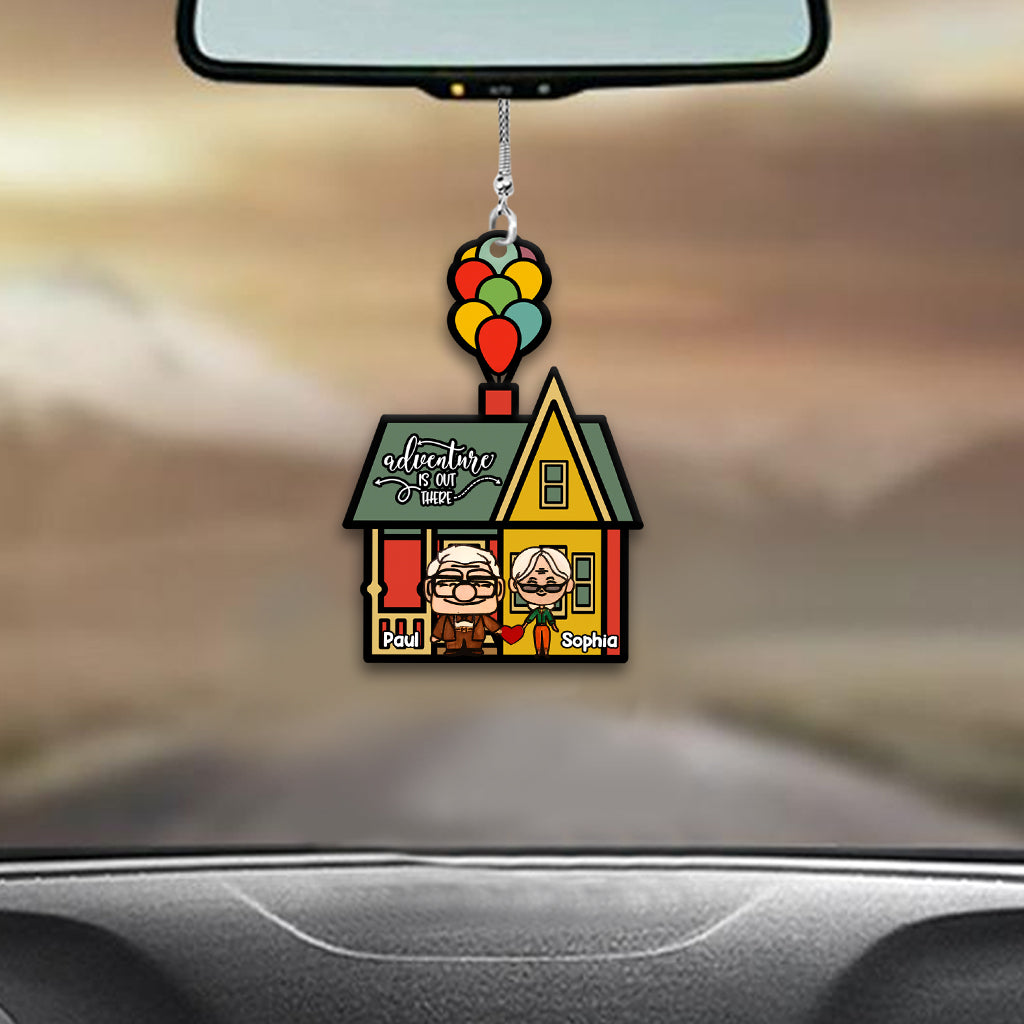 Personalized Adventure Car Ornament Custom Couple Gift for Christmas Car Ornament GradoCreations
