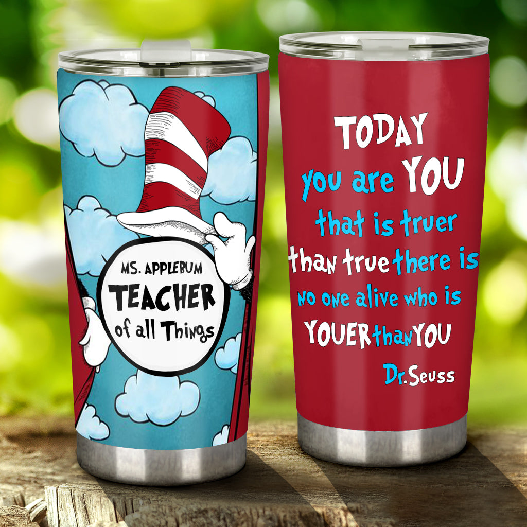 Personalized Teacher Tumbler Custom Name Gift for Teacher Tumbler GradoCreations