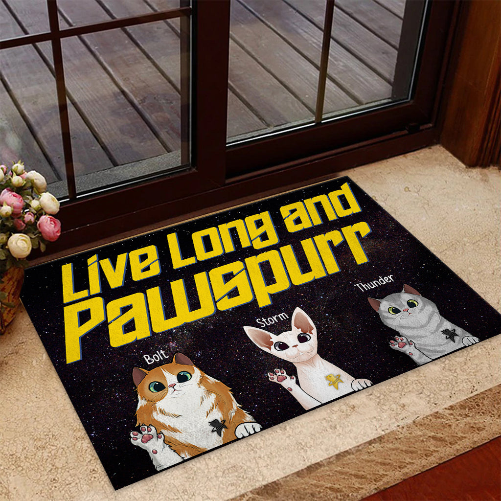 Personalized Star Trek Cat Doormat Custom Name Gift for Pet Lovers Doormat GradoCreations