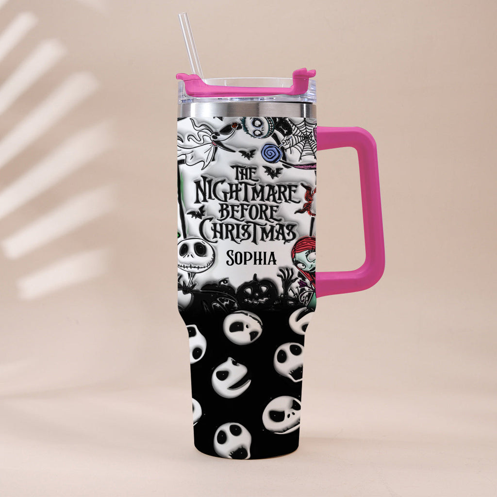 Personalized Nightmare Tumbler with Handle for Kids & Adults Tumbler With Handle GradoCreations