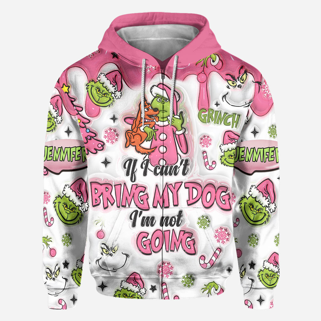 Personalized Christmas All Over Shirt with Grinch Design for Dog Lovers All Over Shirt GradoCreations