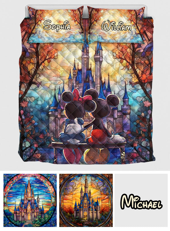 Personalized Mouse Quilt Set Custom Names Unique Gift Quilt Set GradoCreations