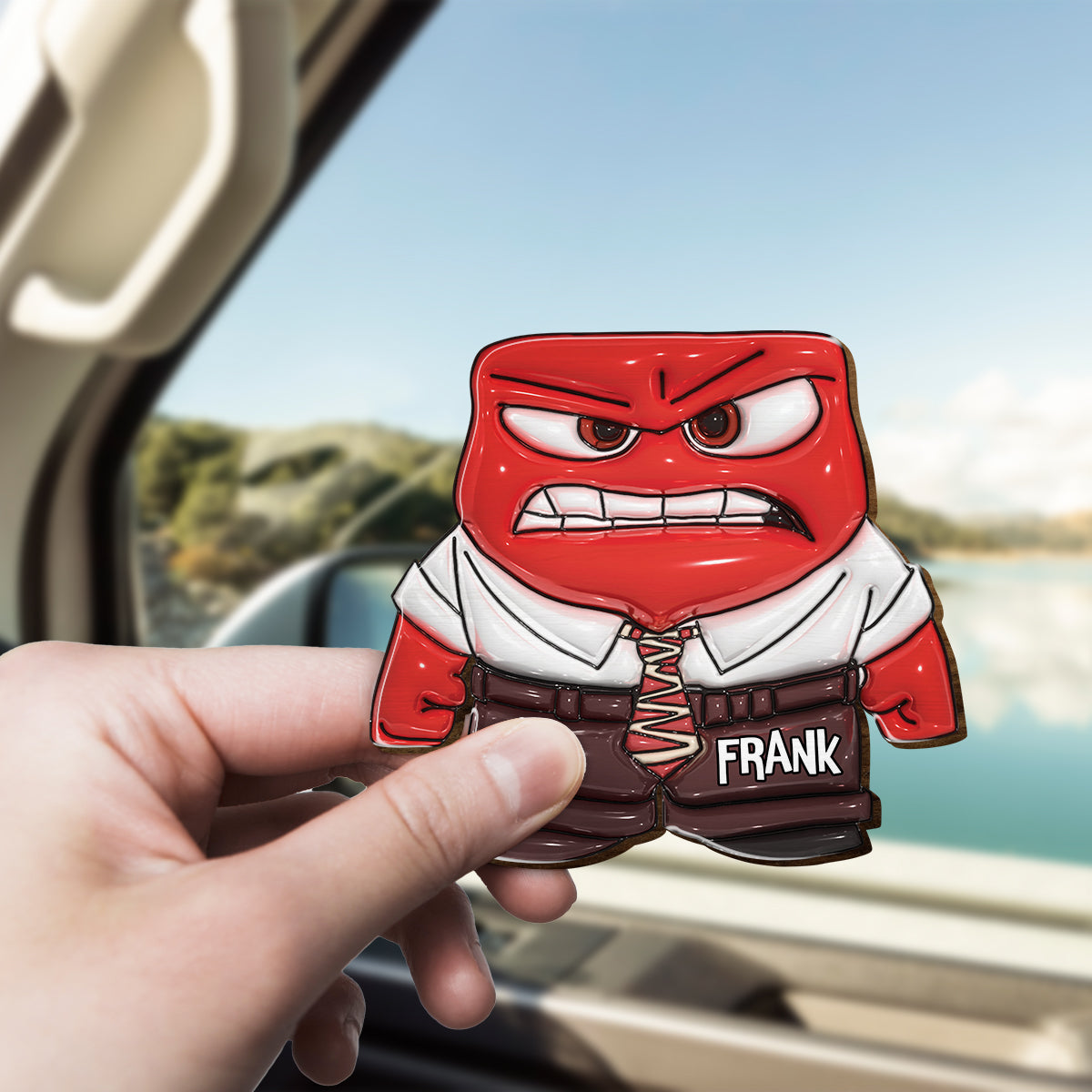 Personalized Shaped Car Visor Clip Custom Emotion Gift Shaped Car Visor Clip GradoCreations