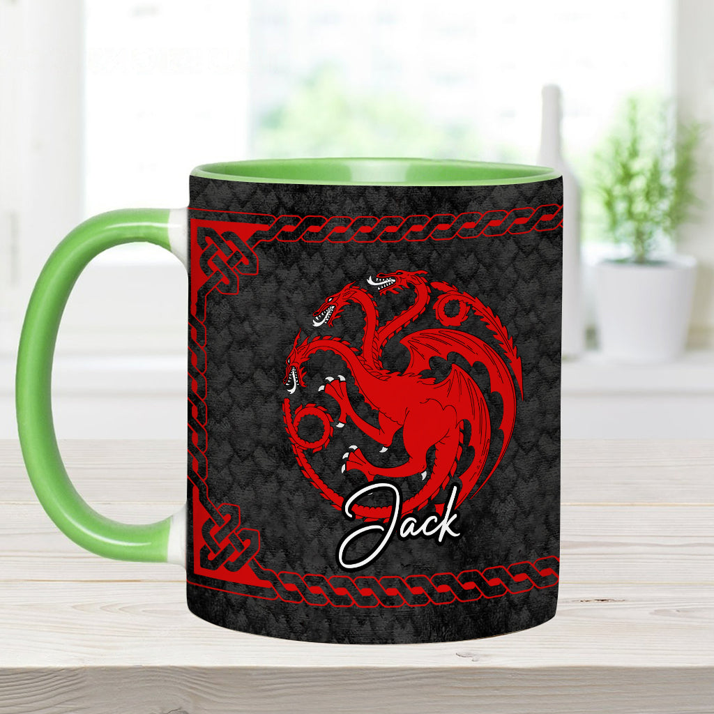 Personalized Accent Mug with Dragon Design for Coffee Lovers Accent Mug GradoCreations