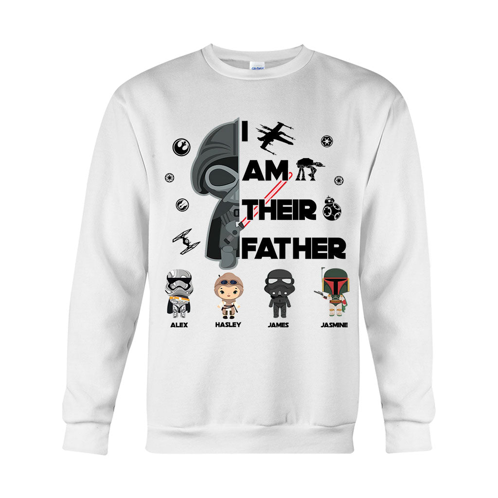 Personalized Star Wars T-Shirt & Hoodie Gift for Dad | Custom Names T-shirt & Hoodie GradoCreations
