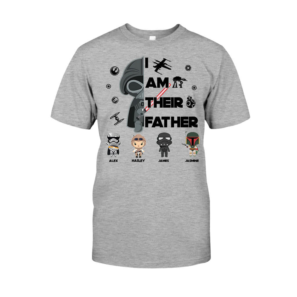 Personalized Star Wars T-Shirt & Hoodie Gift for Dad | Custom Names T-shirt & Hoodie GradoCreations