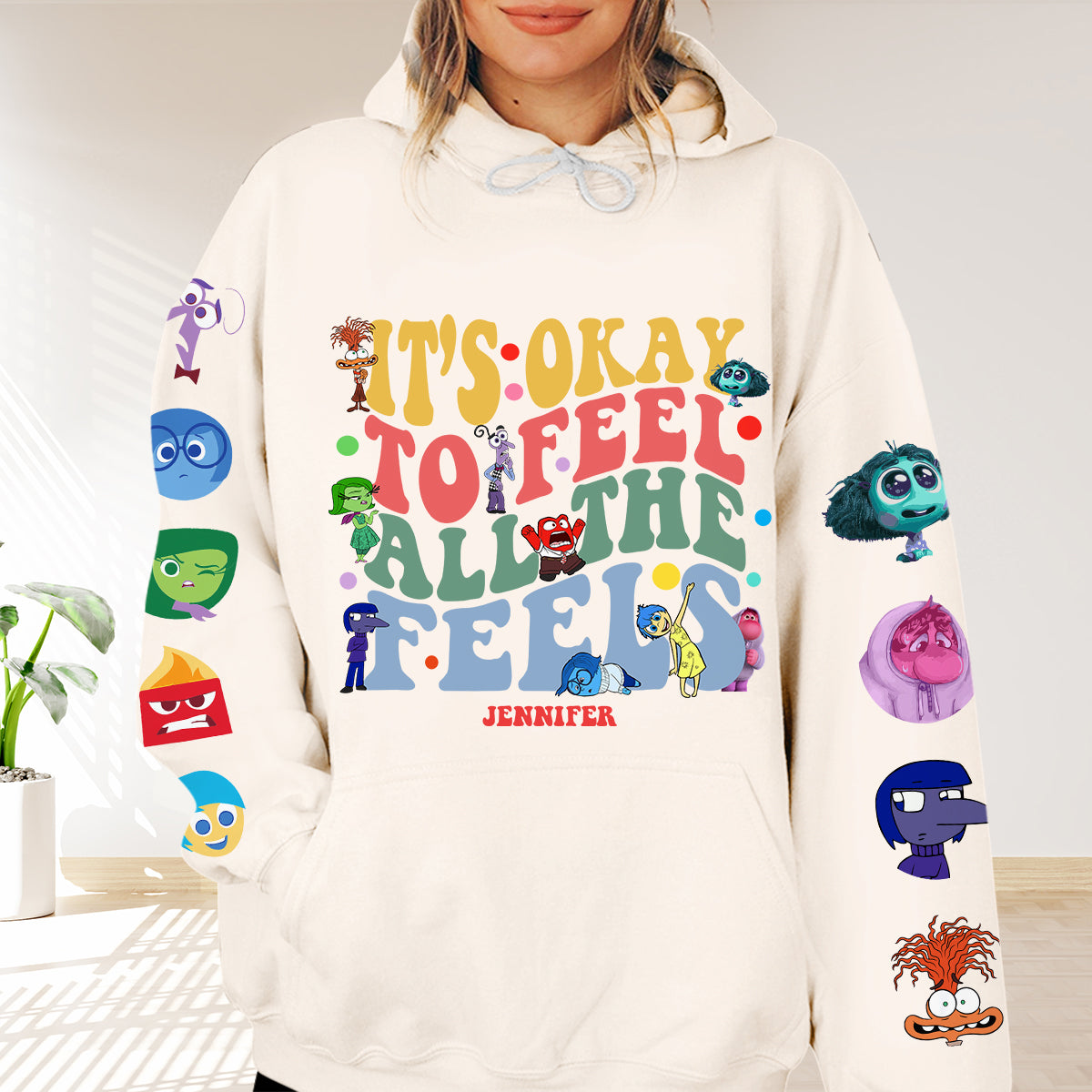 Personalized All Over Shirt for Kids - It's Ok to Feel All the Feels Gift Idea All Over Shirt GradoCreations